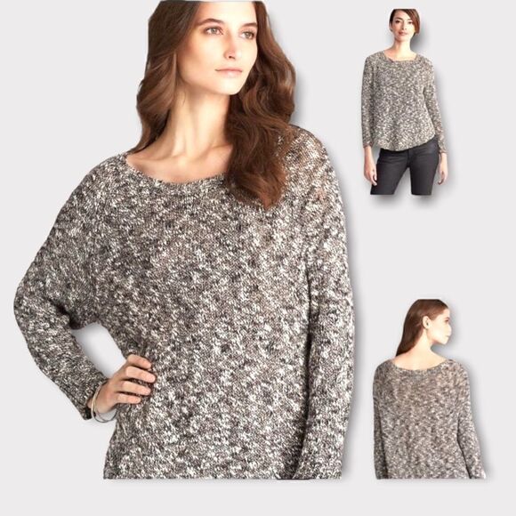 Eileen Fisher Marbled Open Knit Sweater - Picture 1 of 6